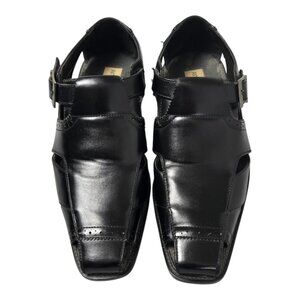 Antonio Carrelli Men's Dress Sandals 12 Black pre-owned great Condition